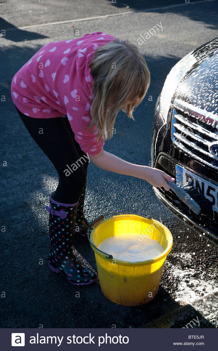 Teenager Washing Car Stock Photos & Teenager Washing Car Stock Images