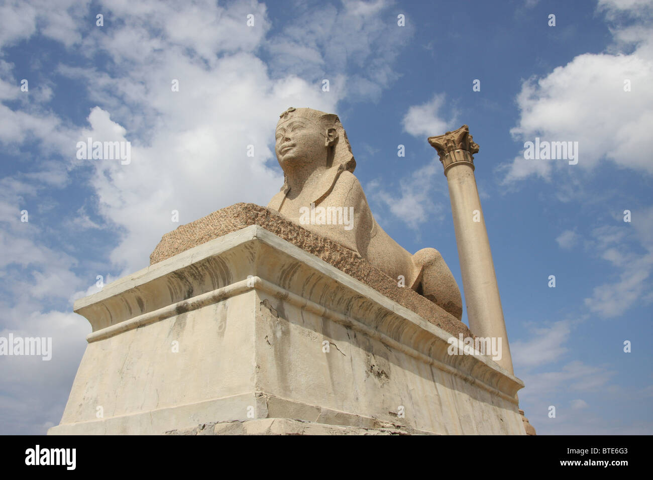 Pompey's Pillar in Alexandria, Egypt Stock Photo Alamy