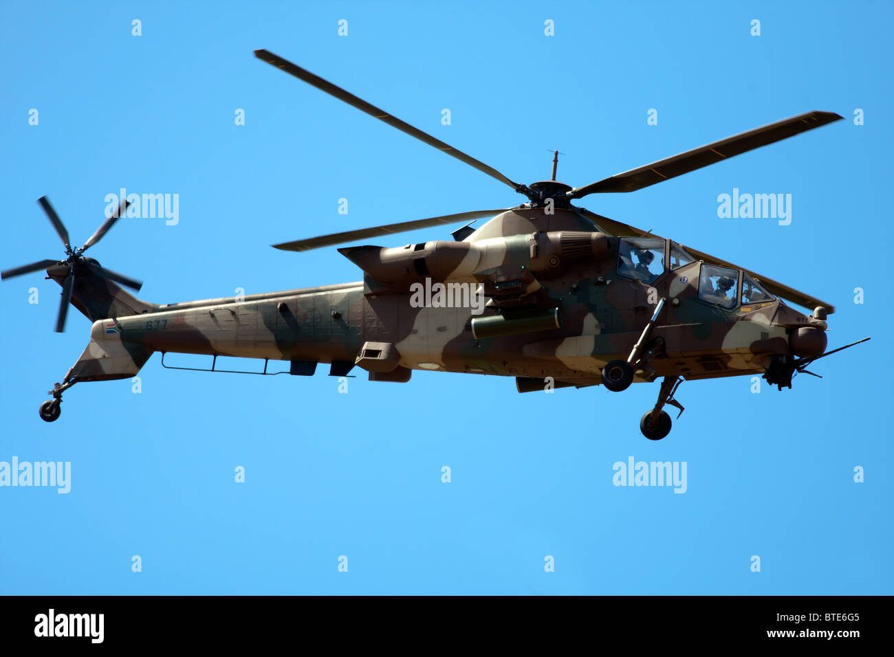 South African Air Force Rooivalk attack helicopter at Ysterplaat Air ...