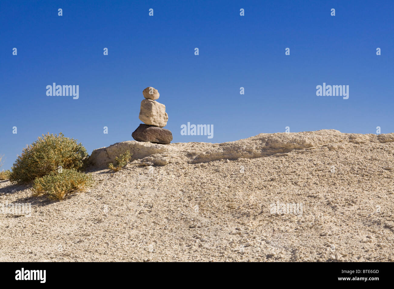 Rock stack against blue sky - USA Stock Photo