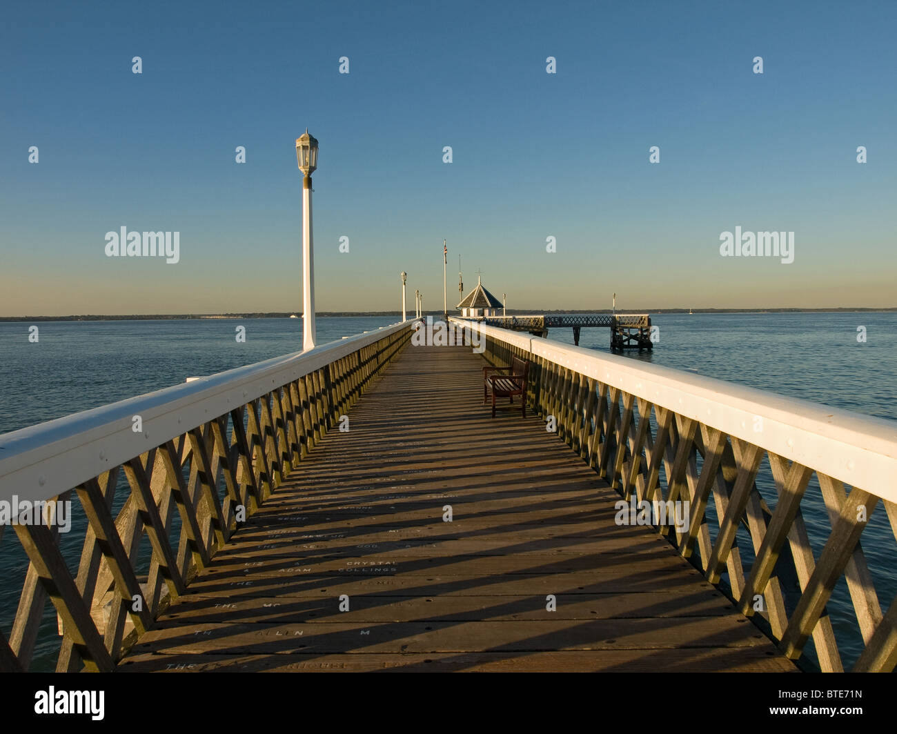 Yarmouth pier Isle of Wight England UK late afternoon Stock Photo