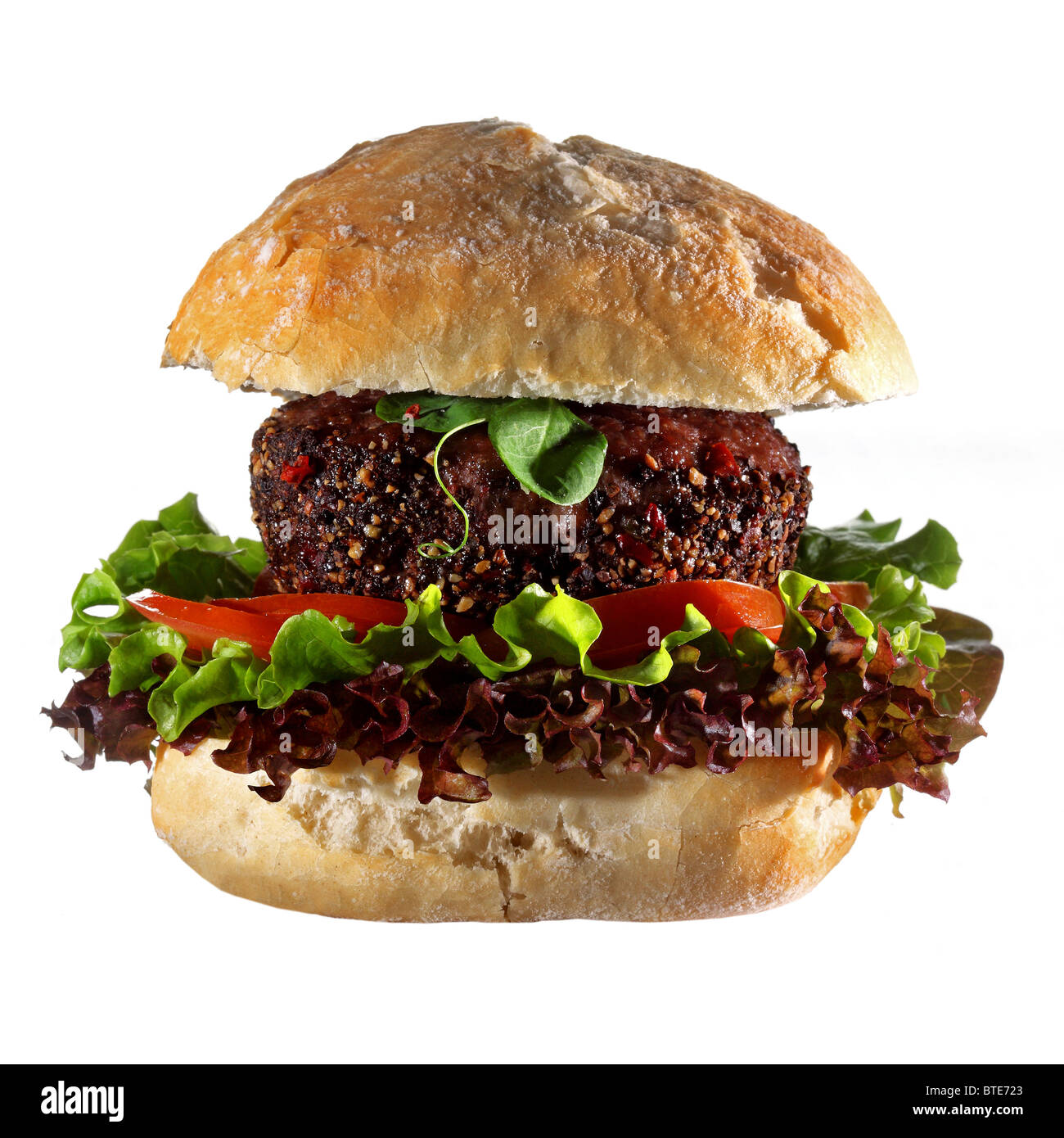 burger barbecued beef sandwich Stock Photo Alamy