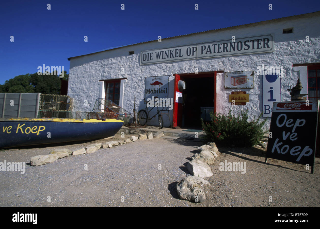 The Paternoster local store in the small fishing village located in an area called the Western Coastal Terrace of South Africa Stock Photo