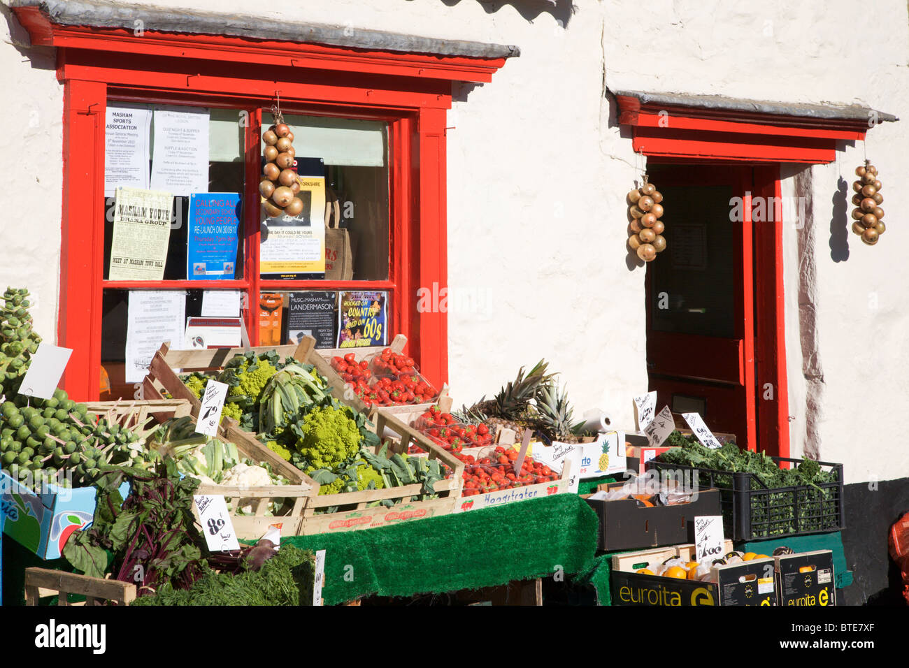 Traditional Greengrocers Shop in Masham North Yorkshire England Stock Photo Alamy