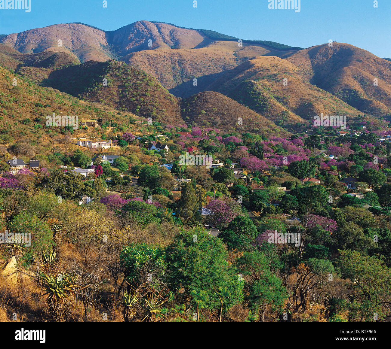 The small  town of Barberton in Mpumalanga Stock Photo