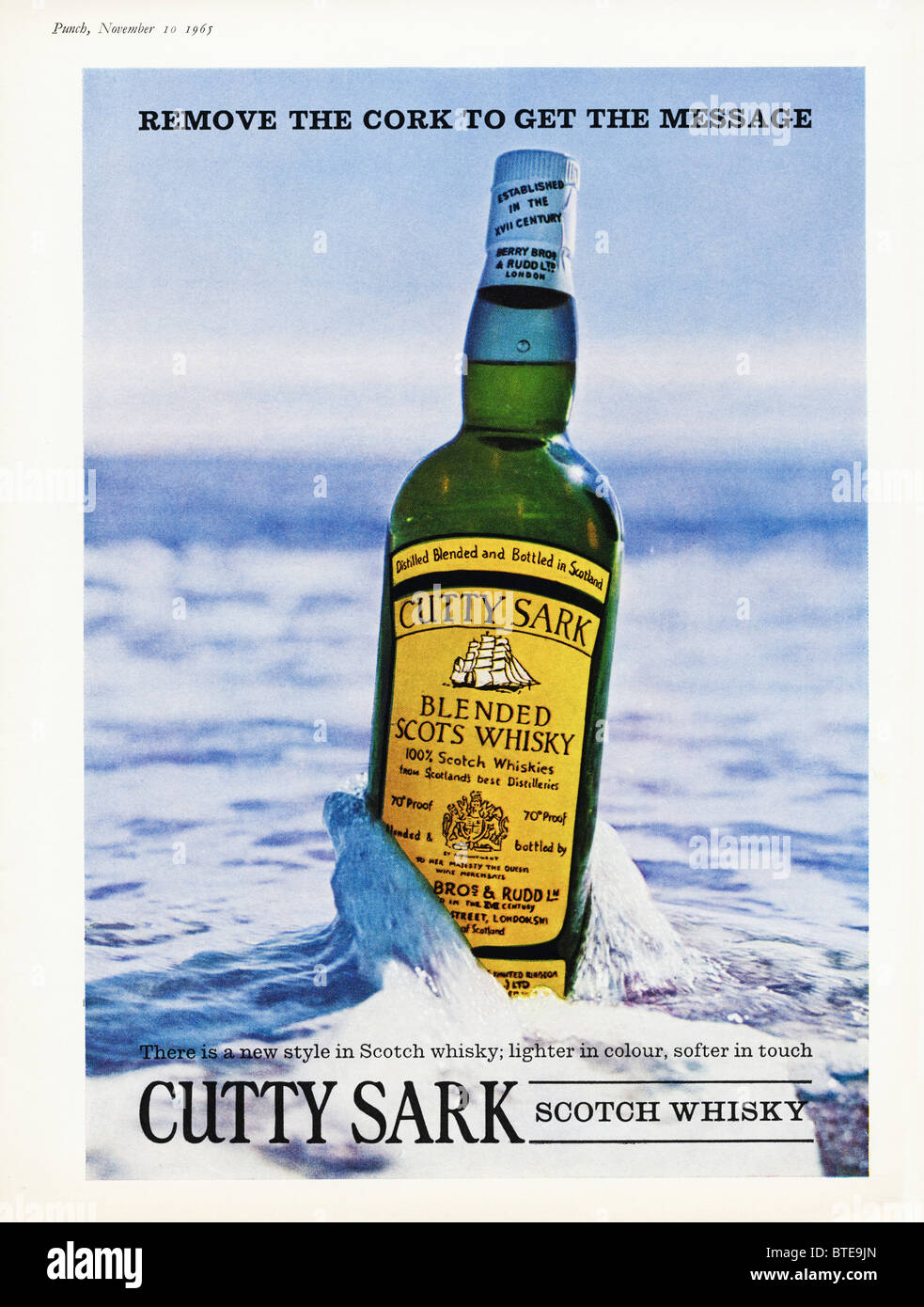 Advert For Cutty Sark Scotch Whisky In Magazine Dated 10th November Stock Photo Alamy