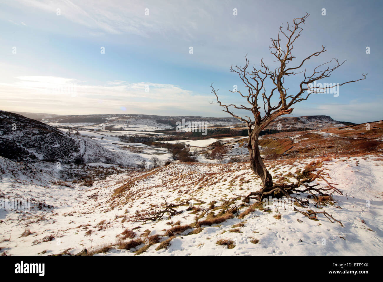 Upper Bilsdale North Yorks Moors National Park, Winter Scene Stock Photo