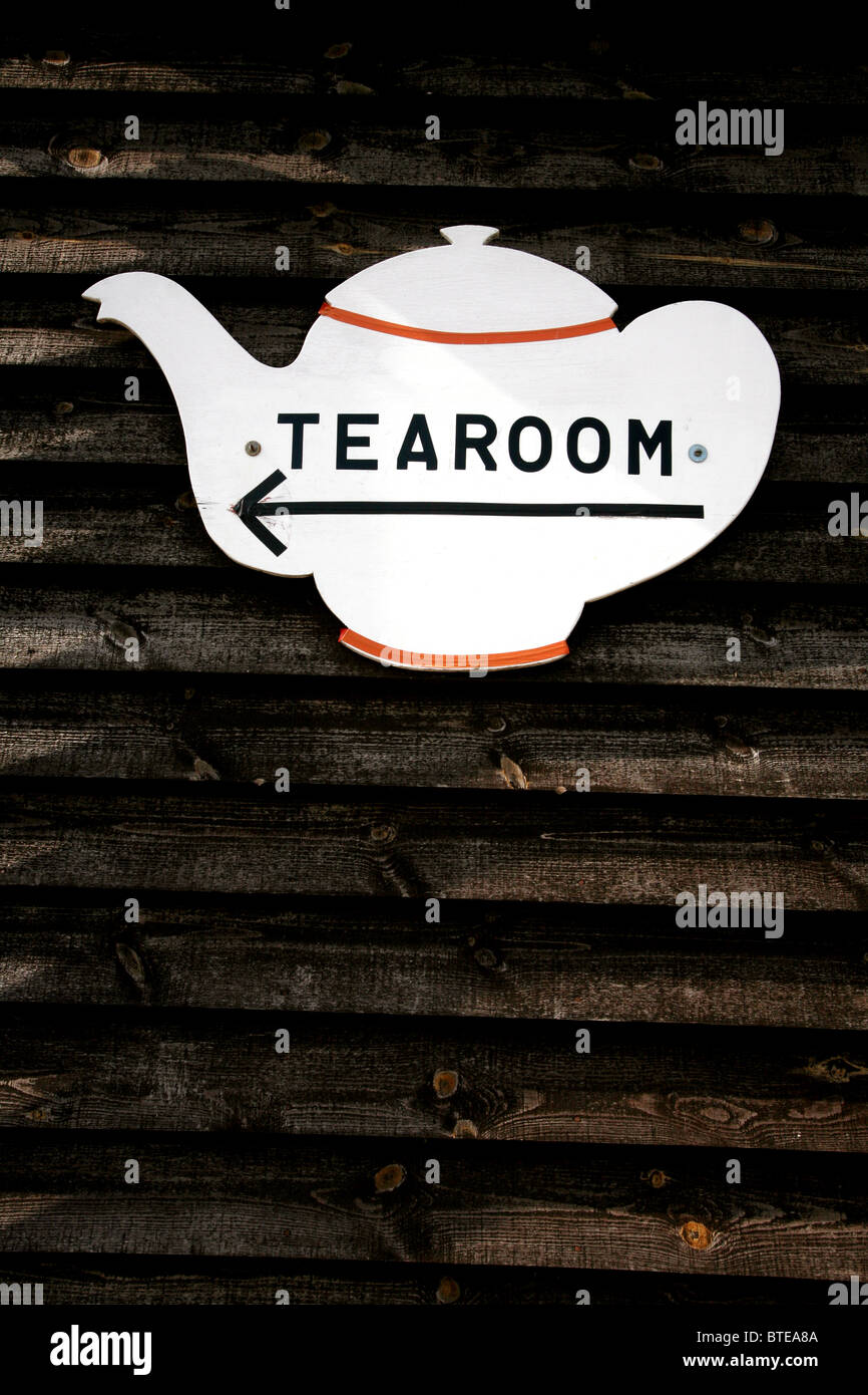 Tea room sign shaped like a teapot Stock Photo Alamy