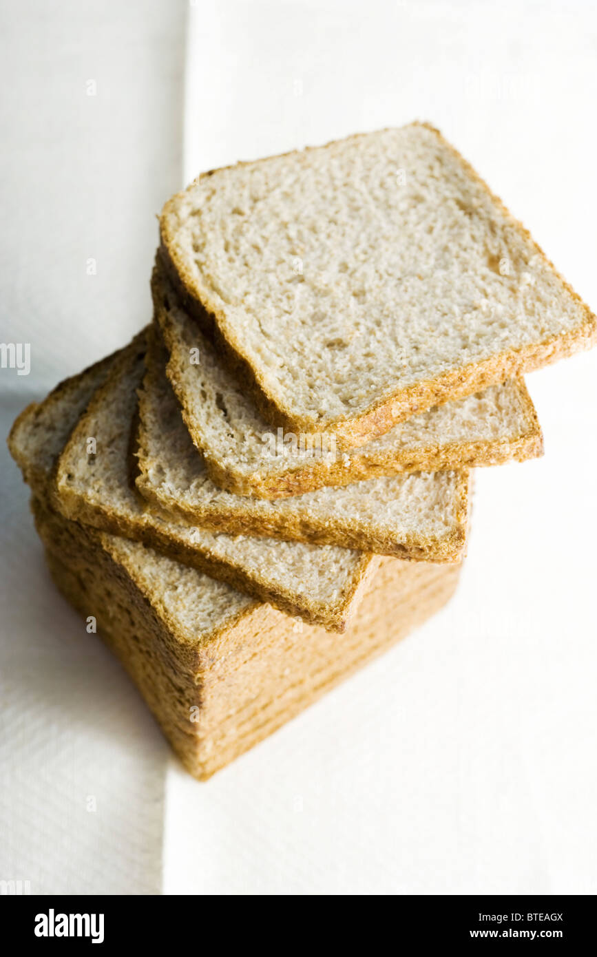 Sliced whole wheat bread Stock Photo