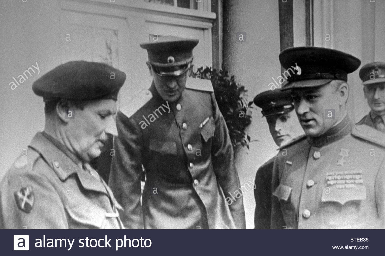 Great Patriotic War. Soviet Union Marshal Konstantin Rokossovsky and ...