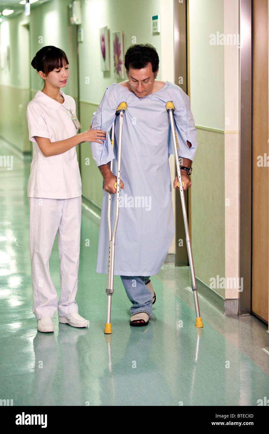 Crutches hires stock photography and images Alamy