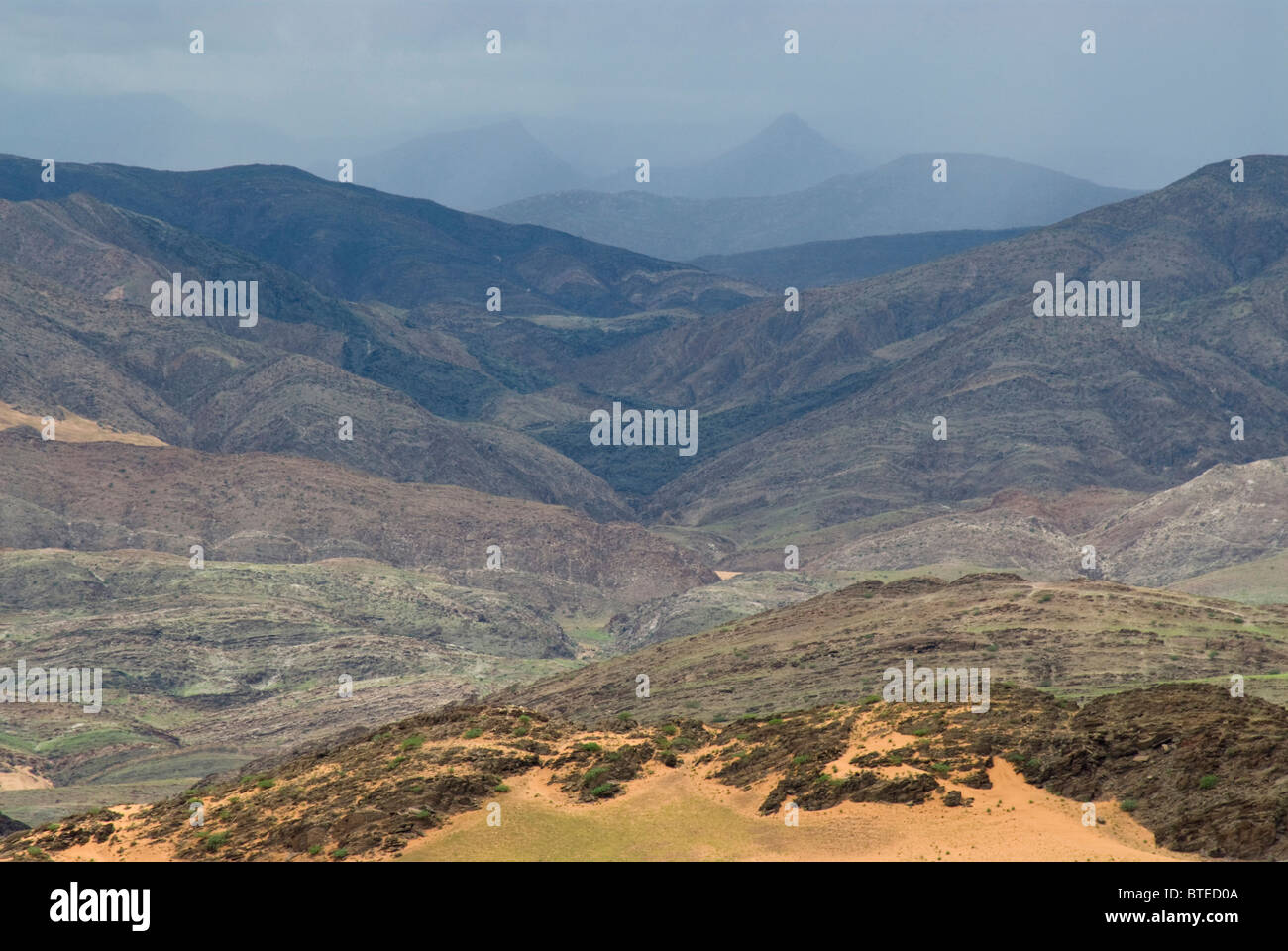 Scenic view of Serra Cafema mountains Stock Photo