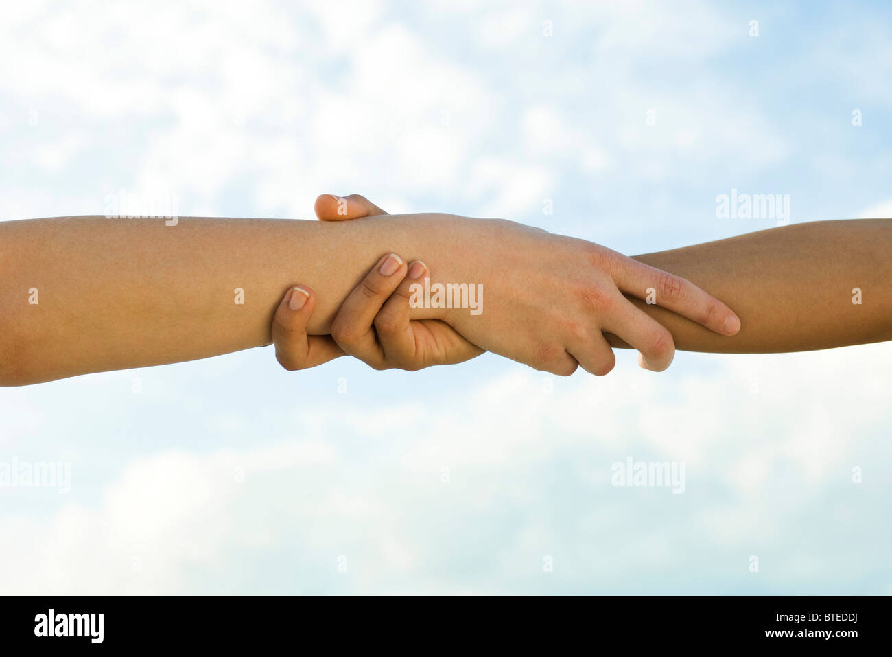 Holding hands Stock Photo