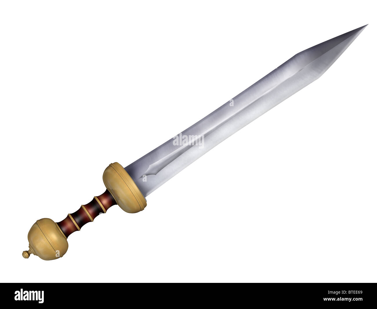 Isolated illustration of a Roman Gladius short sword Stock Photo