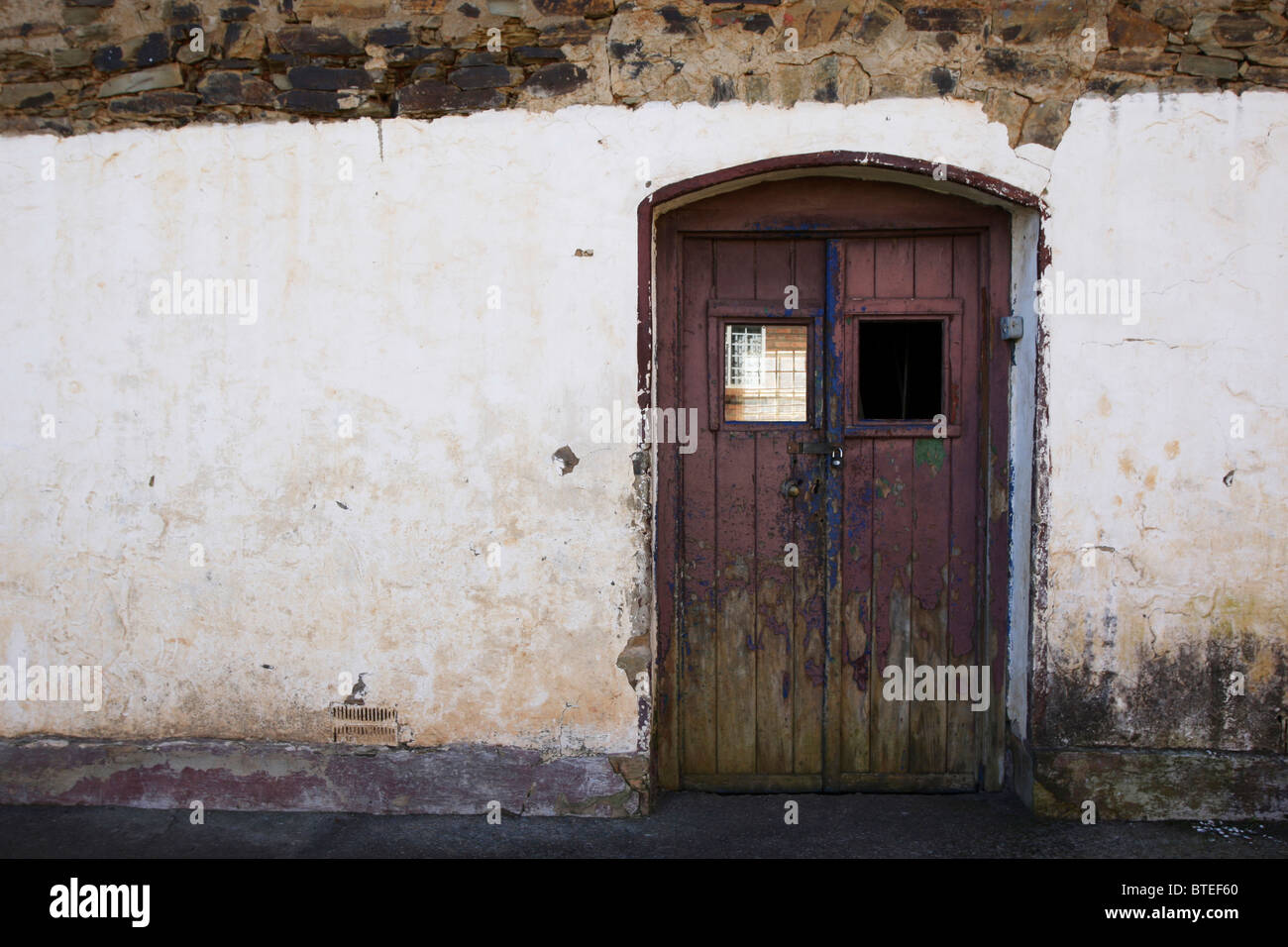 Old door at Reichenau Mission Stock Photo