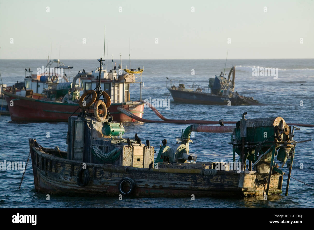 Diamond dredging boats in Port Nolloth harbour Stock Photo Alamy
