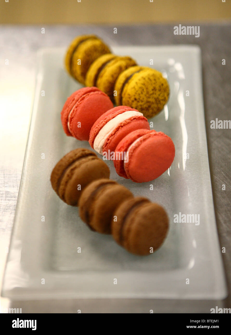 three different macaroon Stock Photo