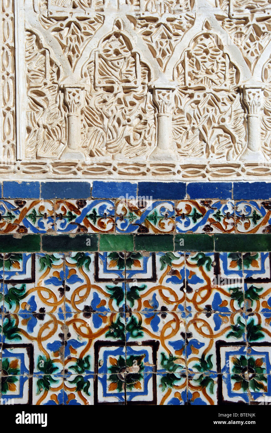 Pretty Ceramic Tiles And Ornate Plasterwork Casa De Pilatos Seville Seville Province 