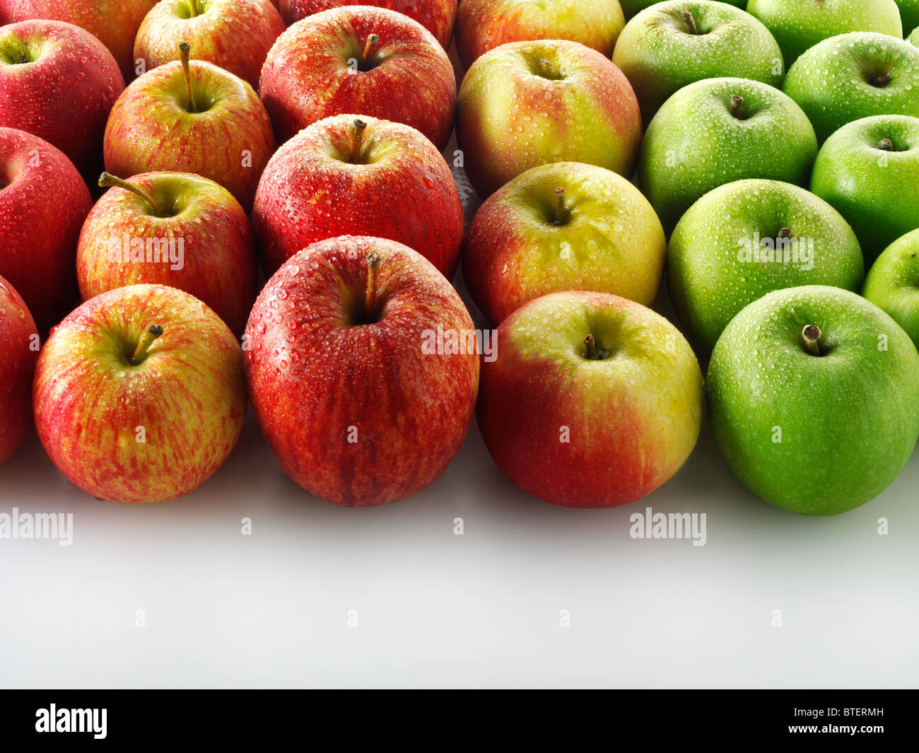 Fresh mixed apples Stock Photo