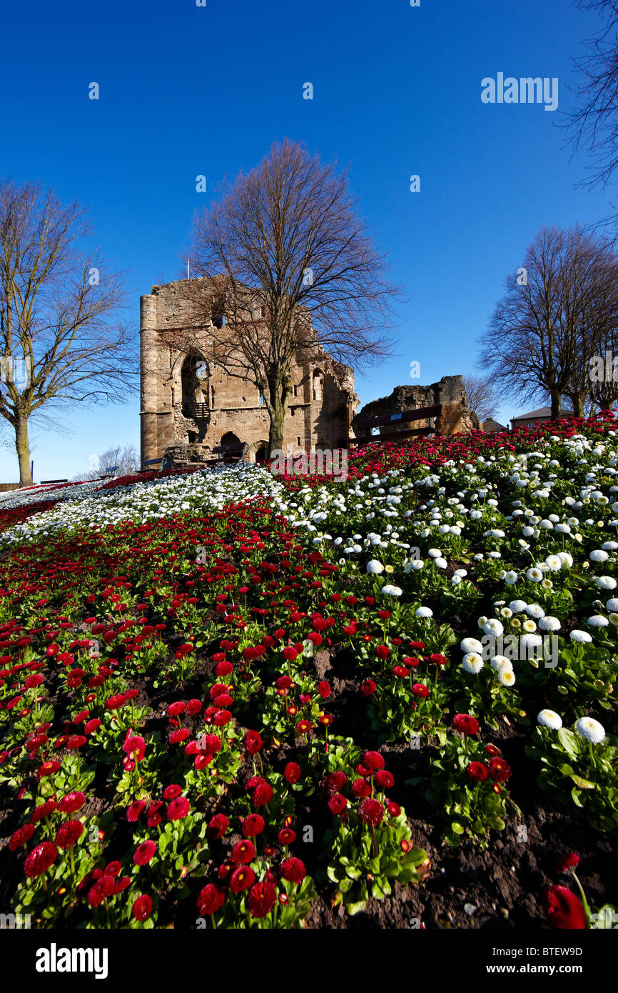 Knaresborough Castle, North Yorkshire UK. Spring Stock Photo