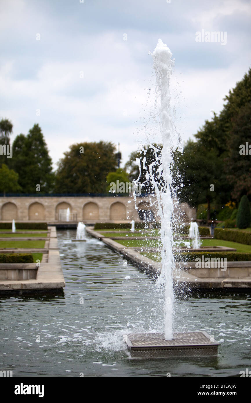 Mughal water fountains in Lister Park Bradford UK Stock Photo Alamy