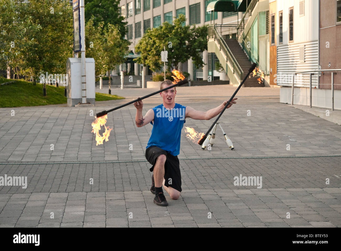 Juggling fire sticks hires stock photography and images Alamy