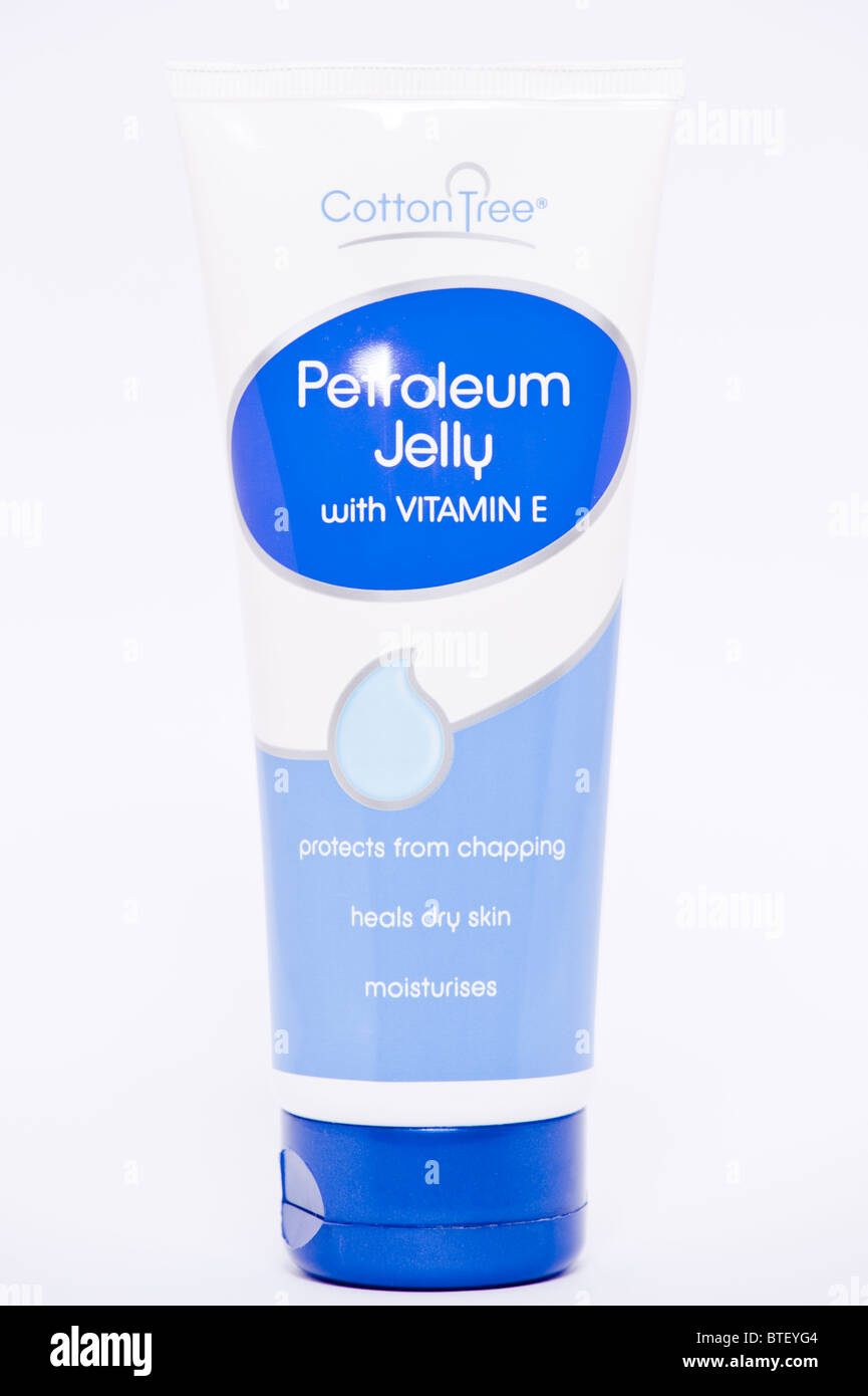 A close up photo of a tube of Cotton Tree Petroleum Jelly for dry skin
