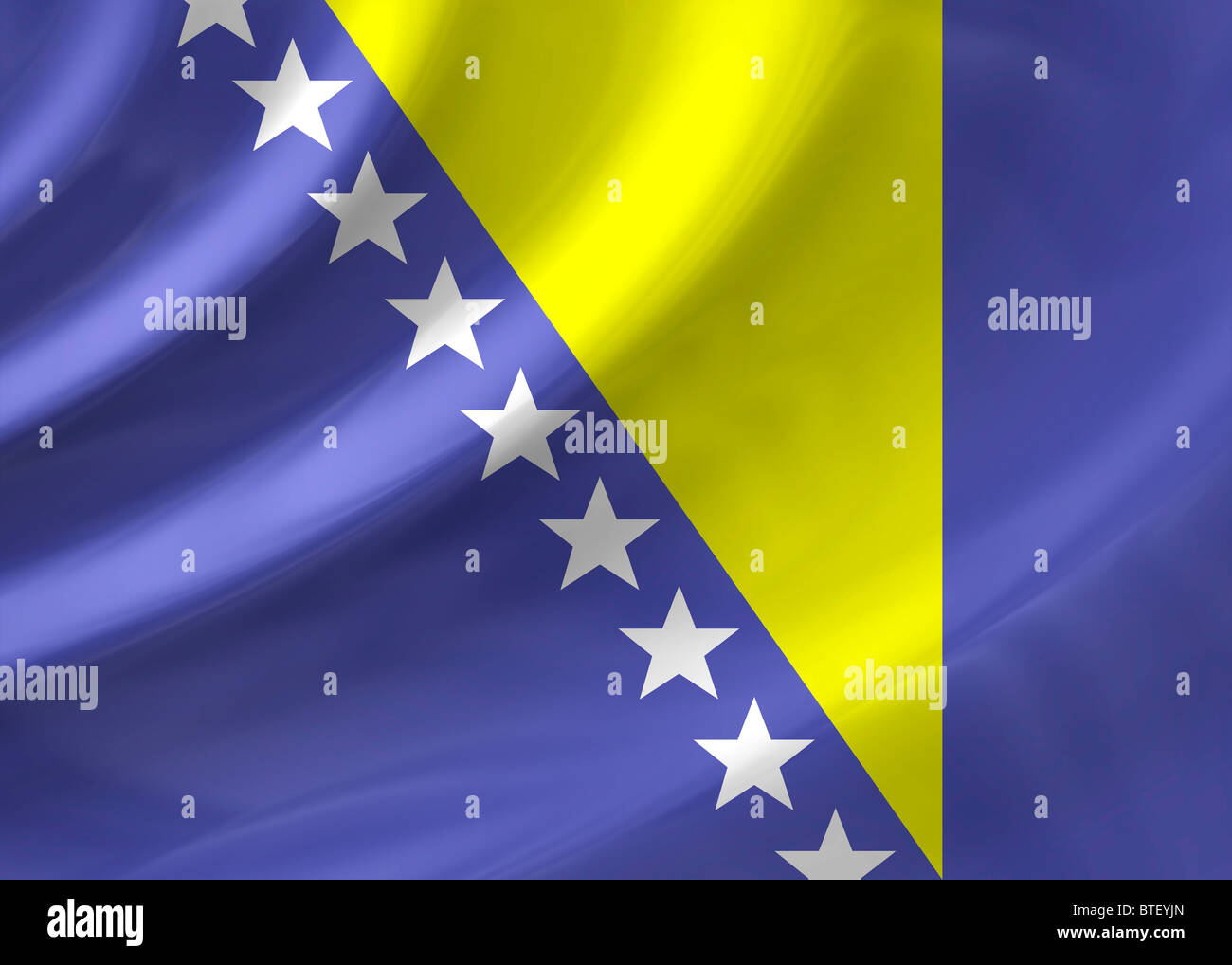 Bosnia & Herzegovina flag Stock Photo - Alamy