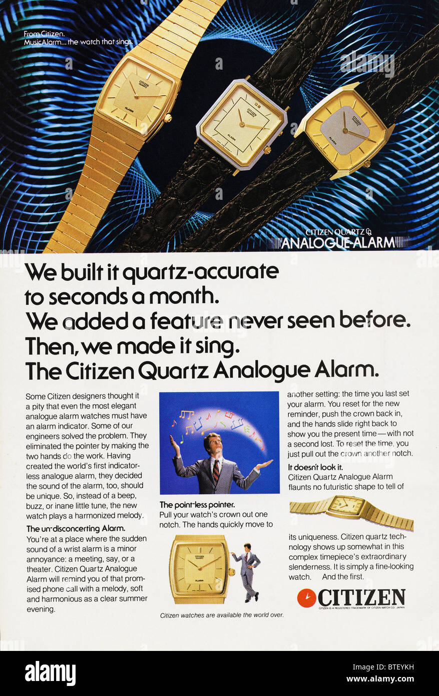 citizen quartz alarm