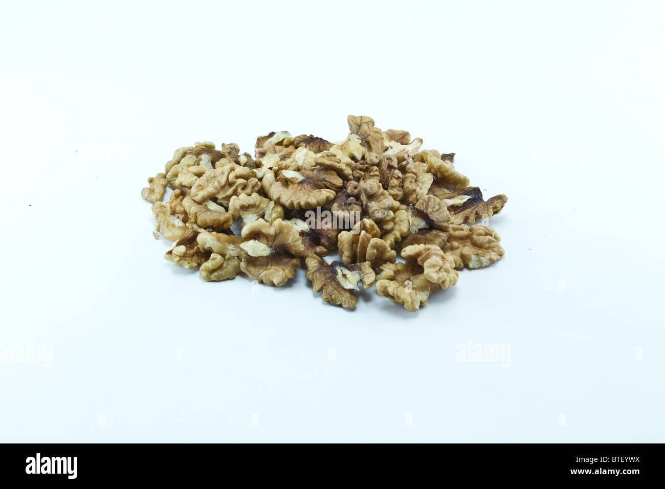 Stack Walnut Pieces And Halves Stock Photo Alamy