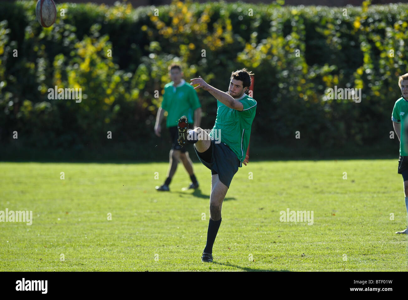 A rugby match at a university.Varsity sports afternoon. Stock Photo