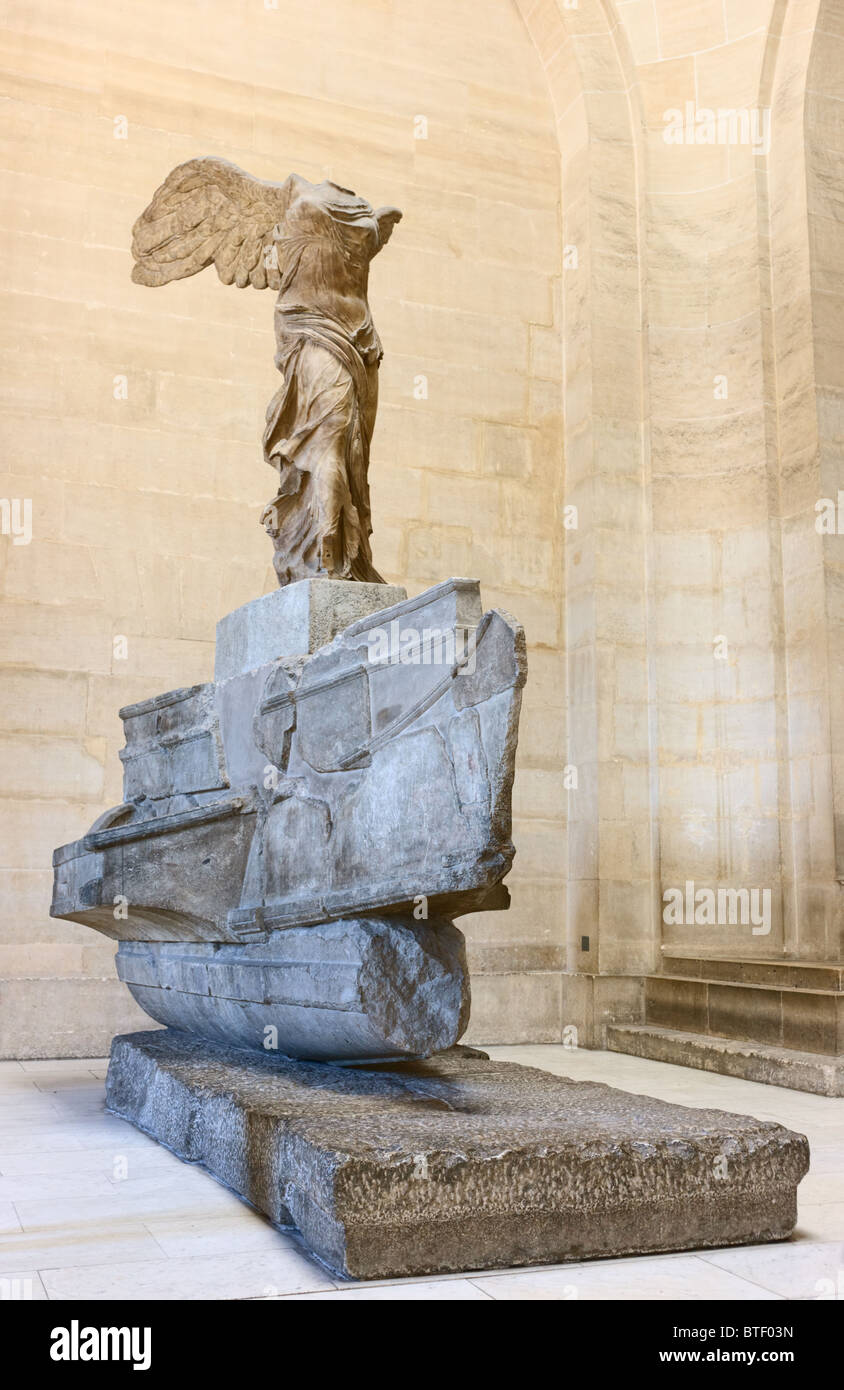 Nike of Samothrace or Winged Victory of Samothrace Statue Louvre Museum  Paris. Marble, second century BC Stock Photo - Alamy