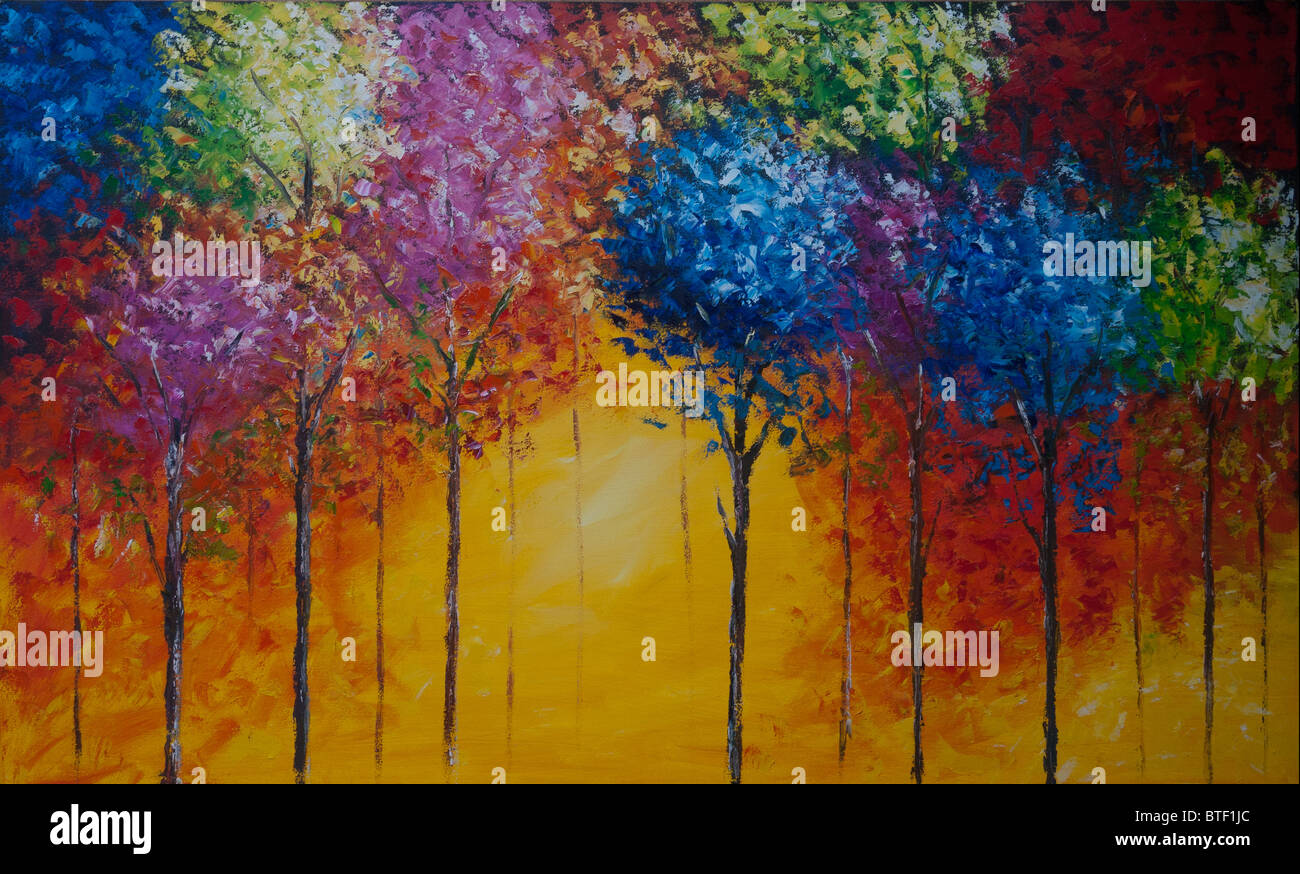 Abstract tree painting hi-res stock photography and images - Alamy