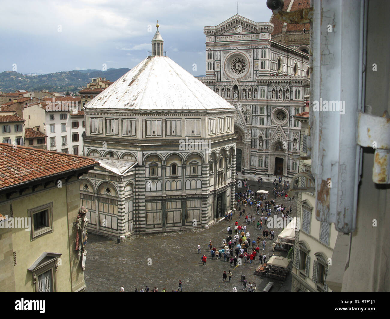 Basilica di Santa Maria del Fiore, Giotto Campanile and Baptistry, Piazza San Giovanni, Florence, Tuscany, Italy Stock Photo