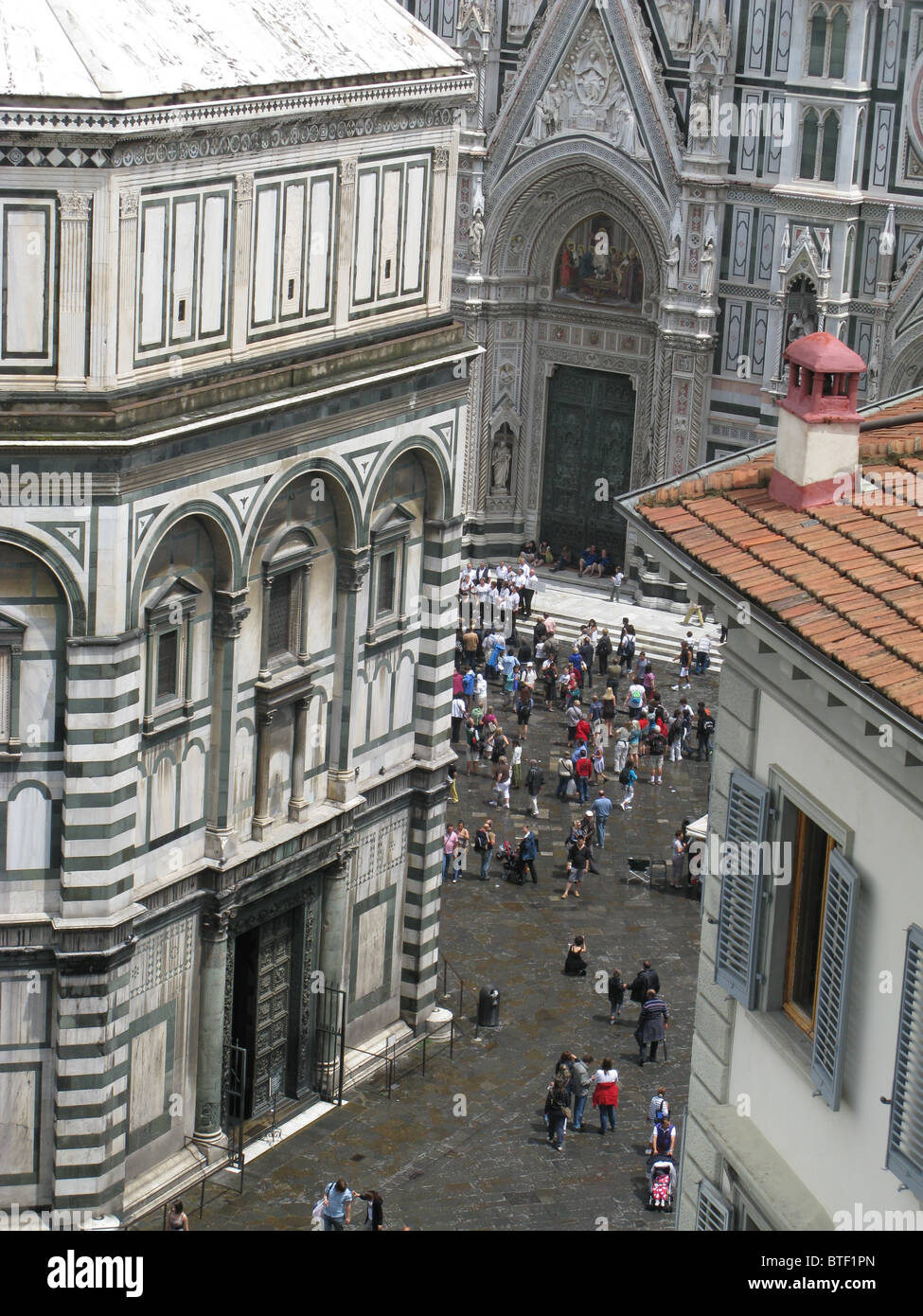 Basilica di Santa Maria del Fiore, Giotto Campanile and Baptistry, Piazza San Giovanni, Florence, Tuscany, Italy Stock Photo
