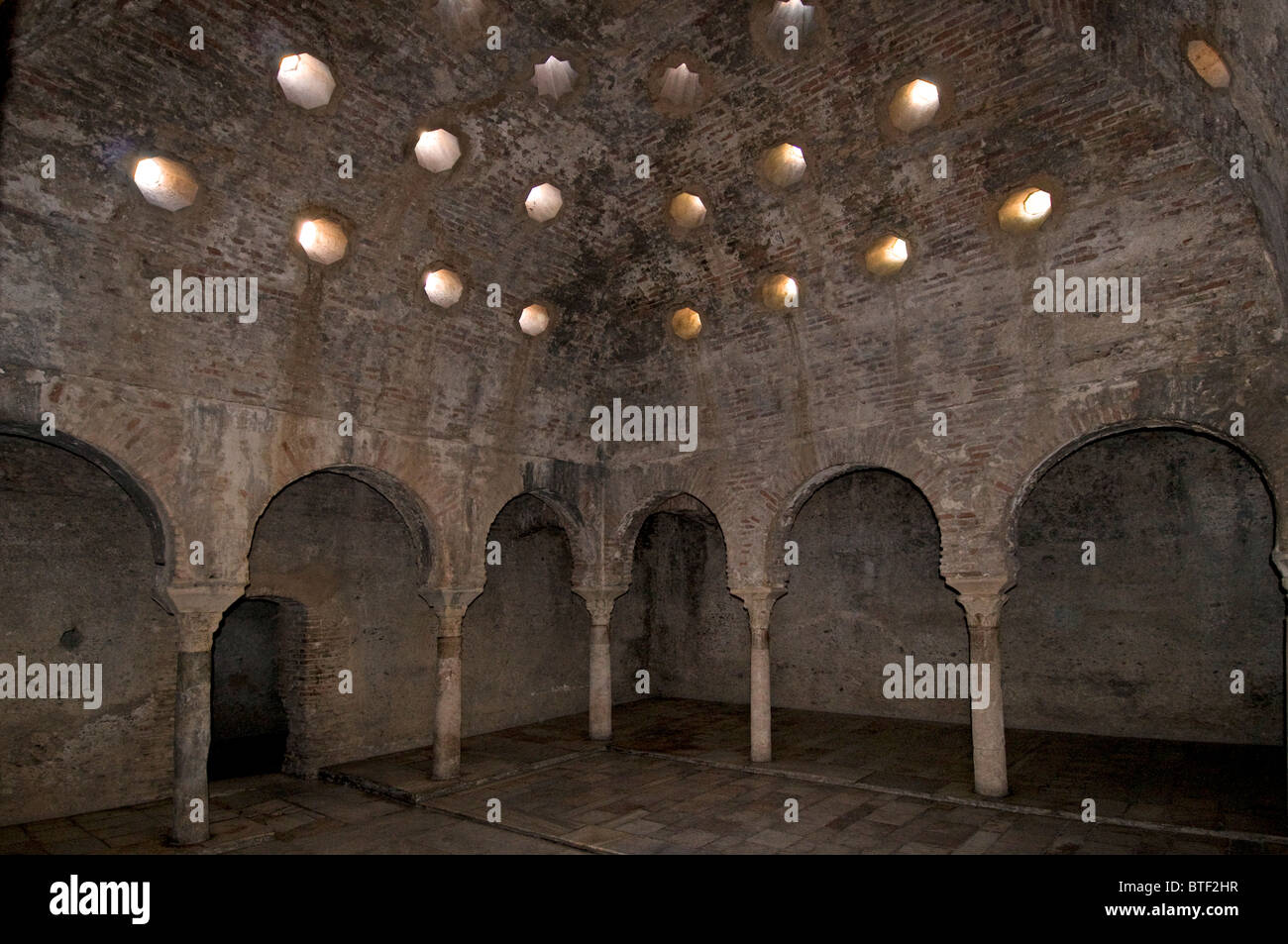 Granada Spain Andalusia El Banuelo Banos Arabes Haman Bath 11 Century Stock Photo
