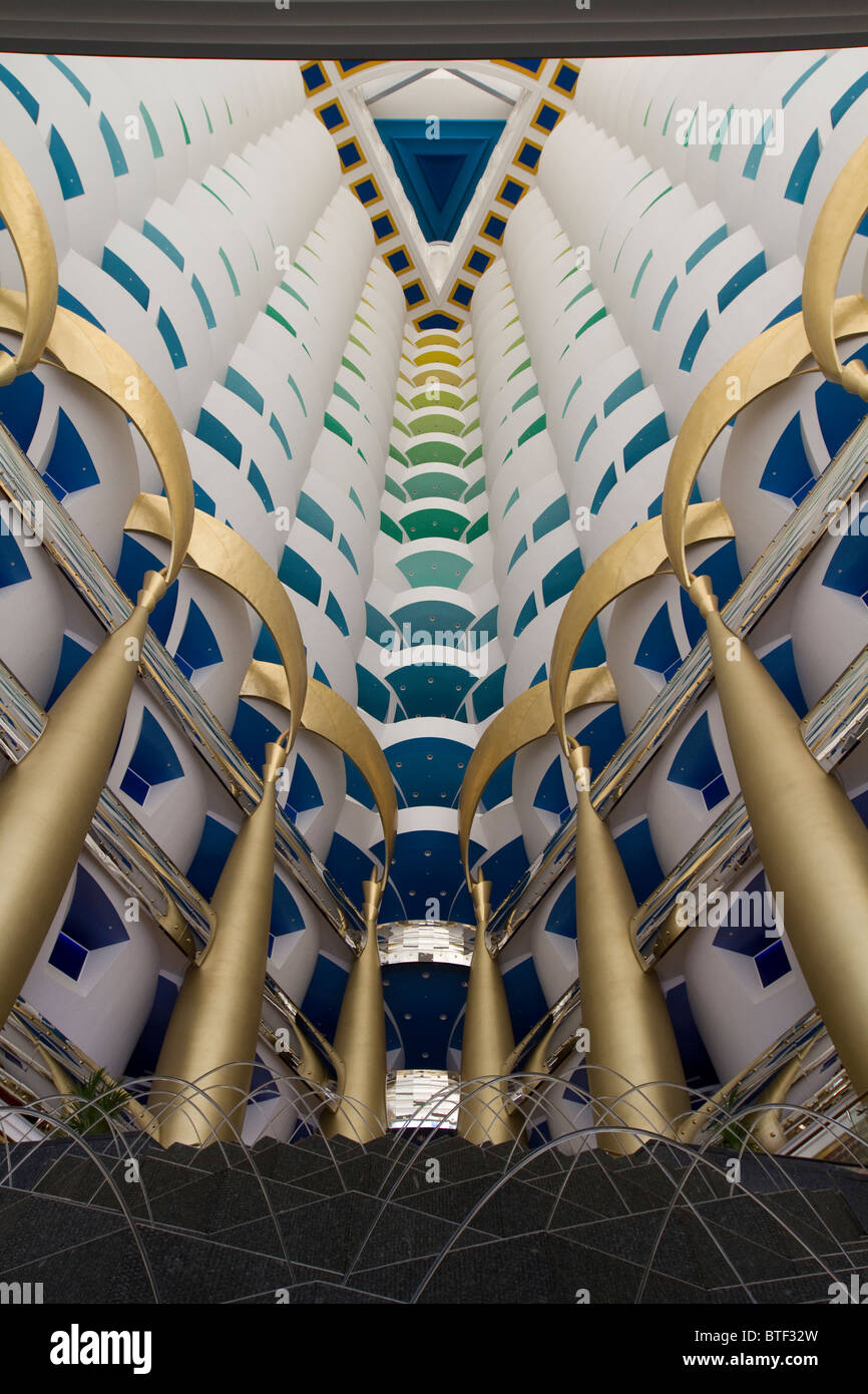Dubai Hotel Burj Al Arab Interior Interior View From Hotel Room Level