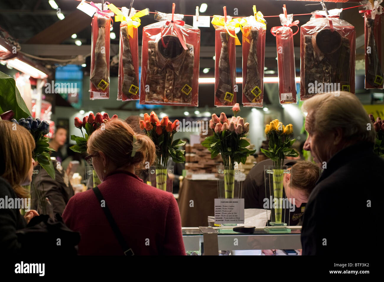 PARIS, FRANCE, Visiting Salon du Chocolat Gourmet Chocolate Festival