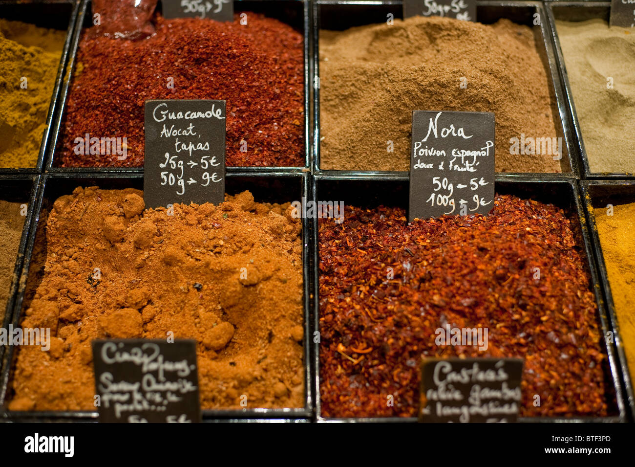 PARIS, FRANCE, Gourmet Food Trade Show, Detail Dry Goods, Colorful ...