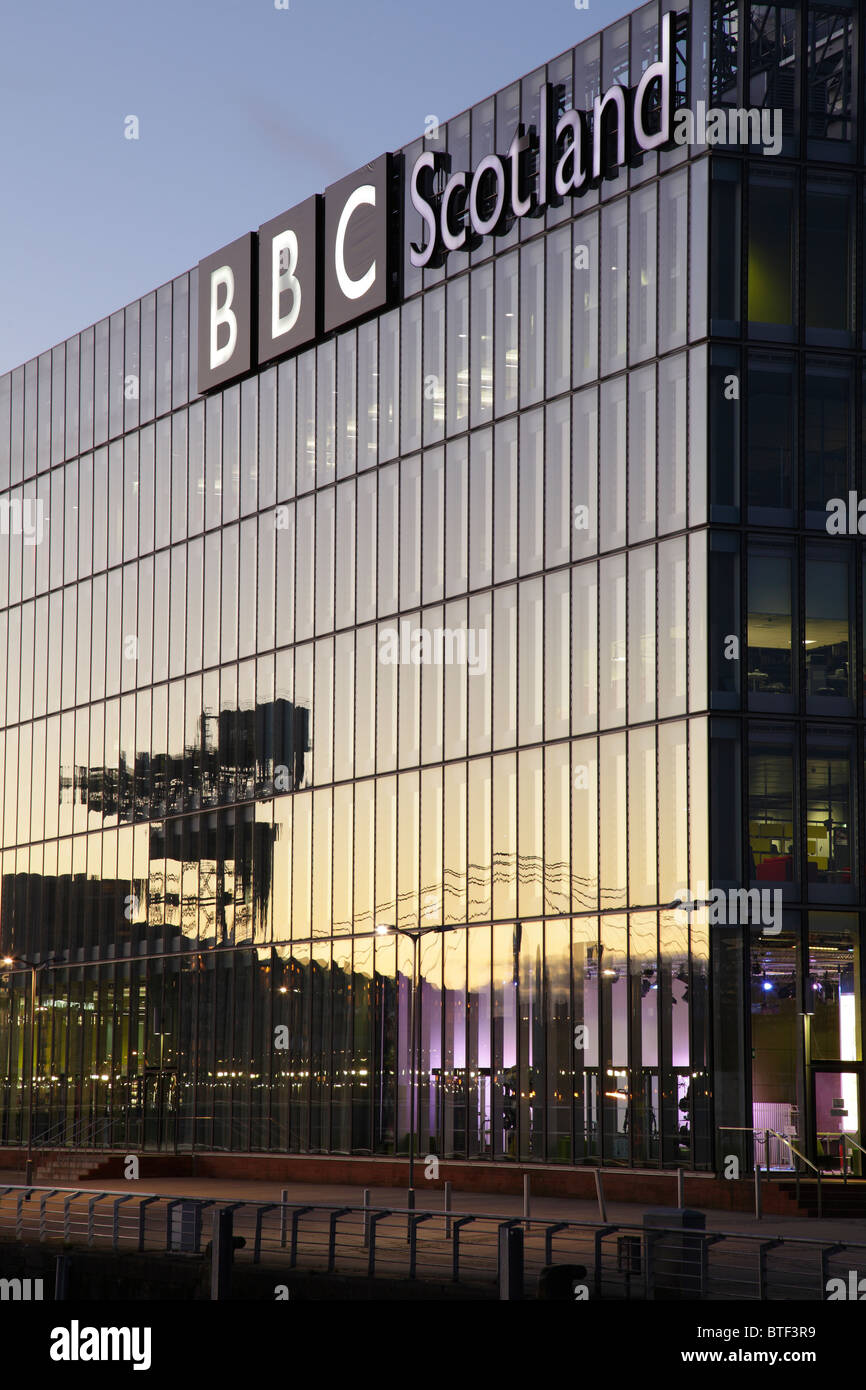 BBC Scotland Headquarters on Pacific Quay, Glasgow, UK Stock Photo