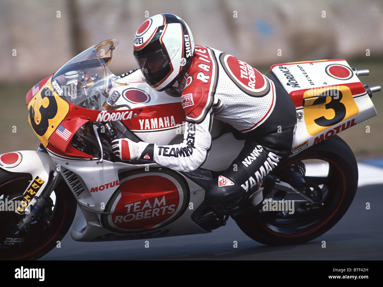 Wayne Rainey Vintage MotoGP Stock Photo - Alamy