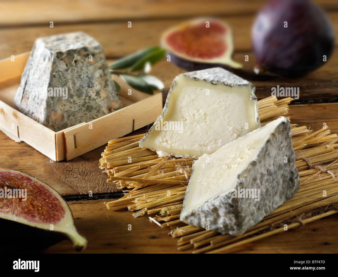 Traditional valencay French Cheese Stock Photo