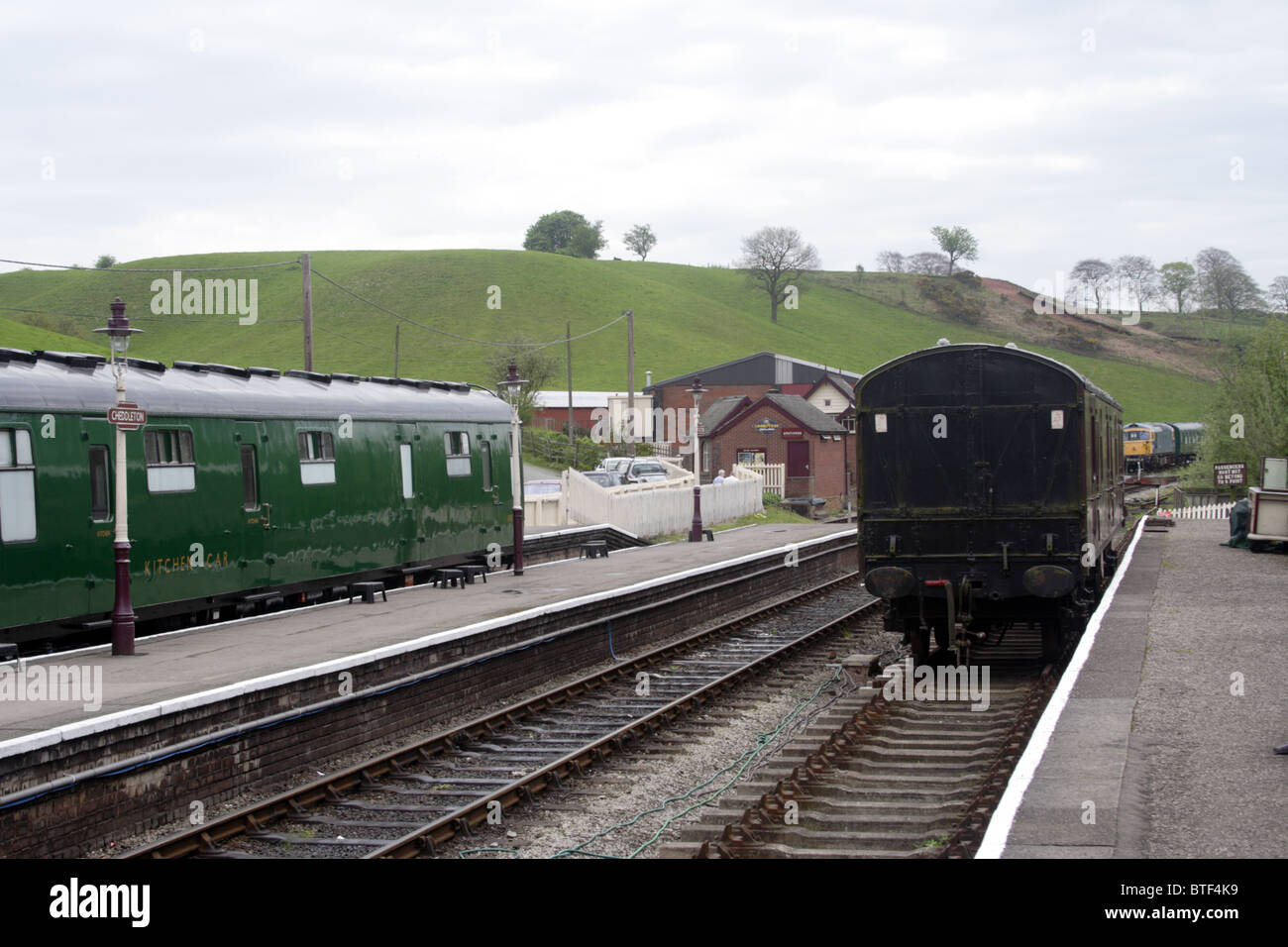 Cheddleton light steam railway Stock Photo