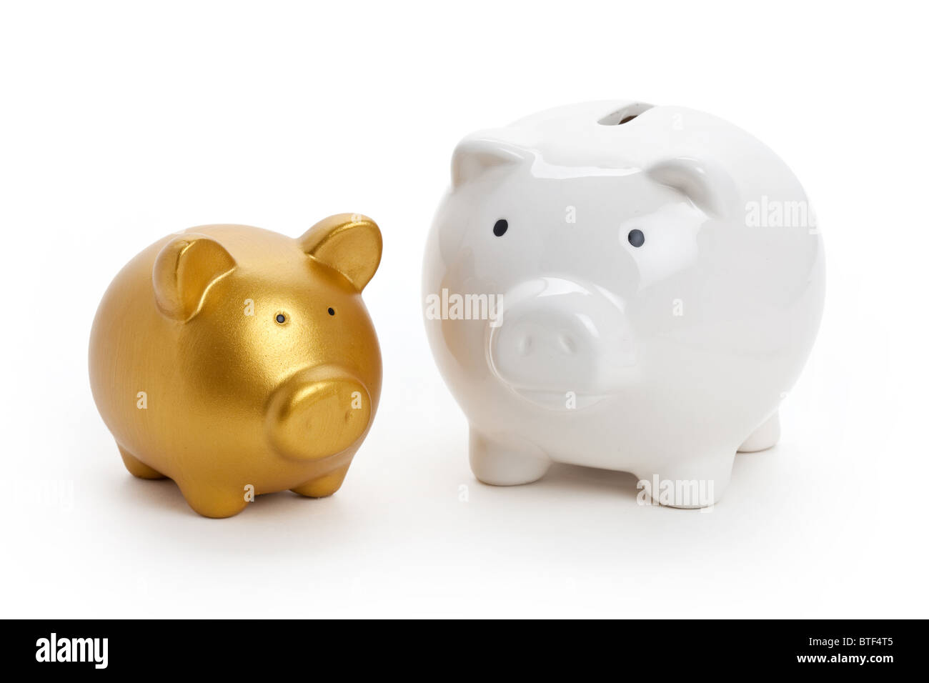 Golden Piggy Bank, Finance concept Stock Photo