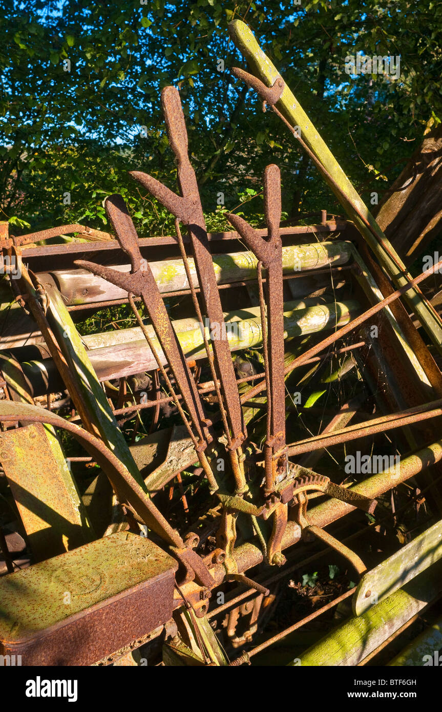 Old retired agricultural farm machinery - France. Stock Photo