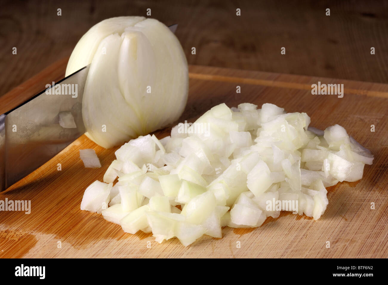 Chopped onions Stock Photo