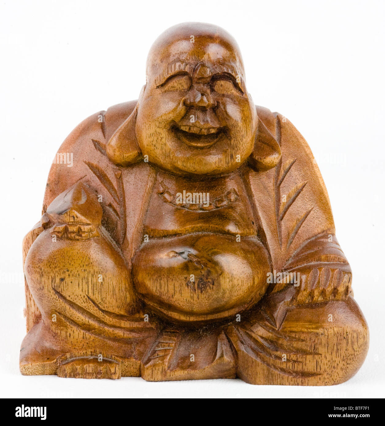 Wooden Budha Stock Photo