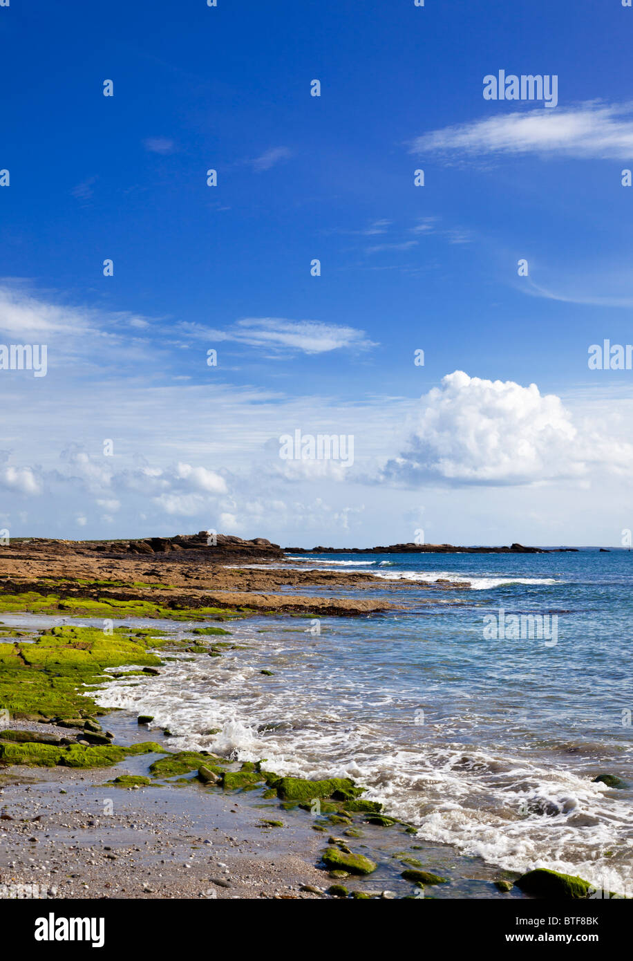 Beach on the Quiberon Peninsula Morbihan Brittany France Europe Stock ...