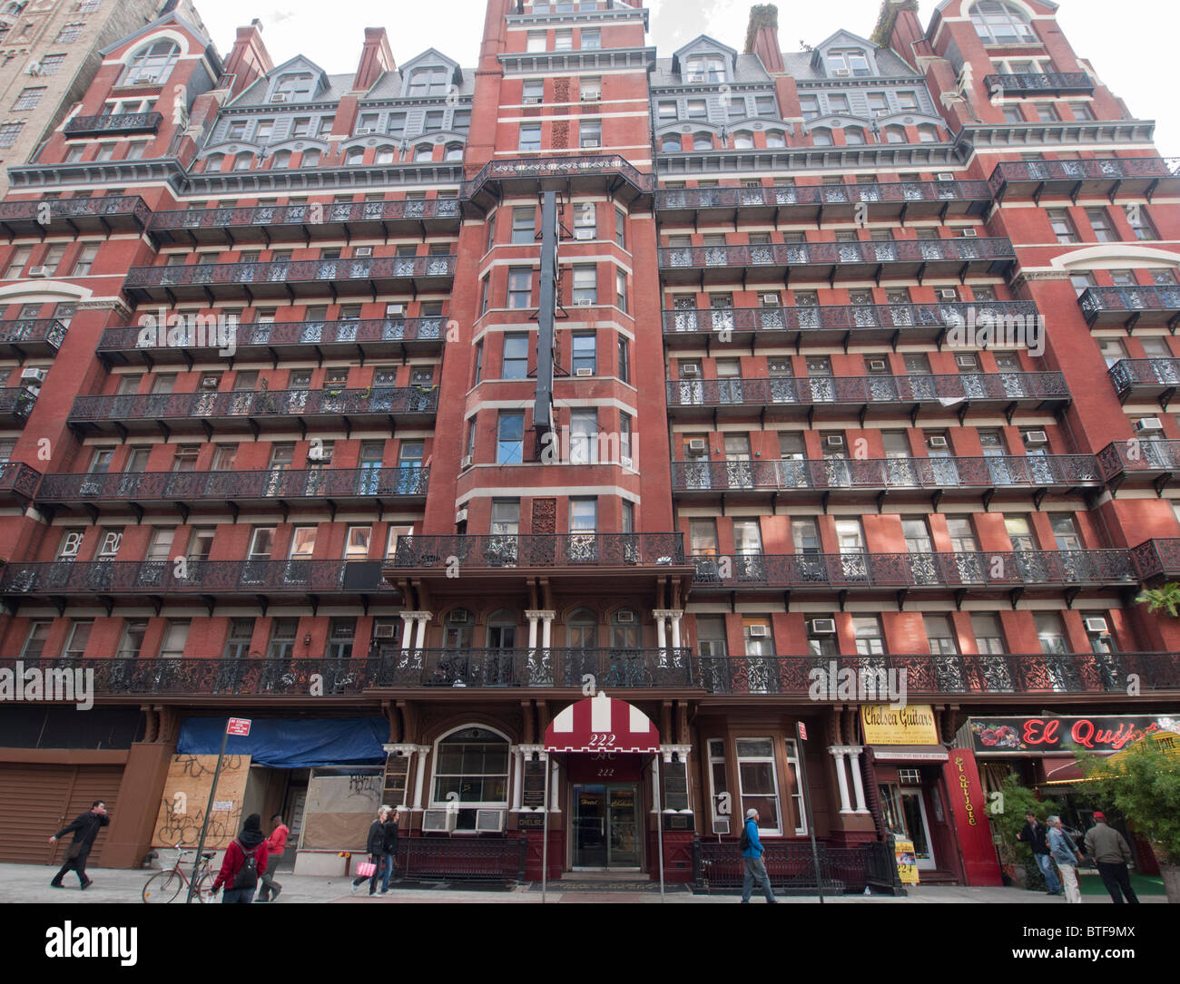 Exterior of famous Chelsea Hotel in Manhattan New York City USA Stock Photo
