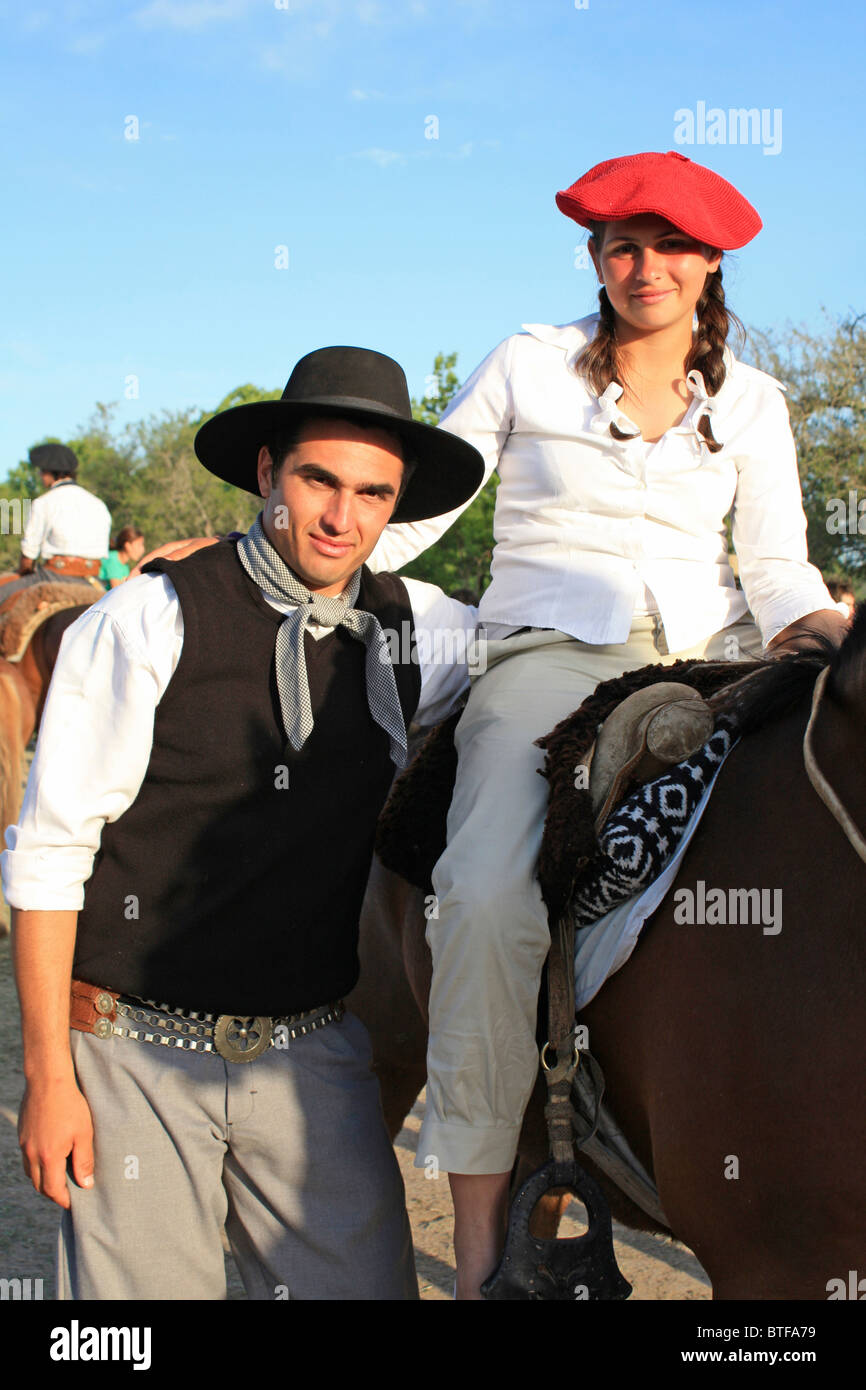 Gaucho Couple, San Antonio de Areco, Argentina Stock Photo